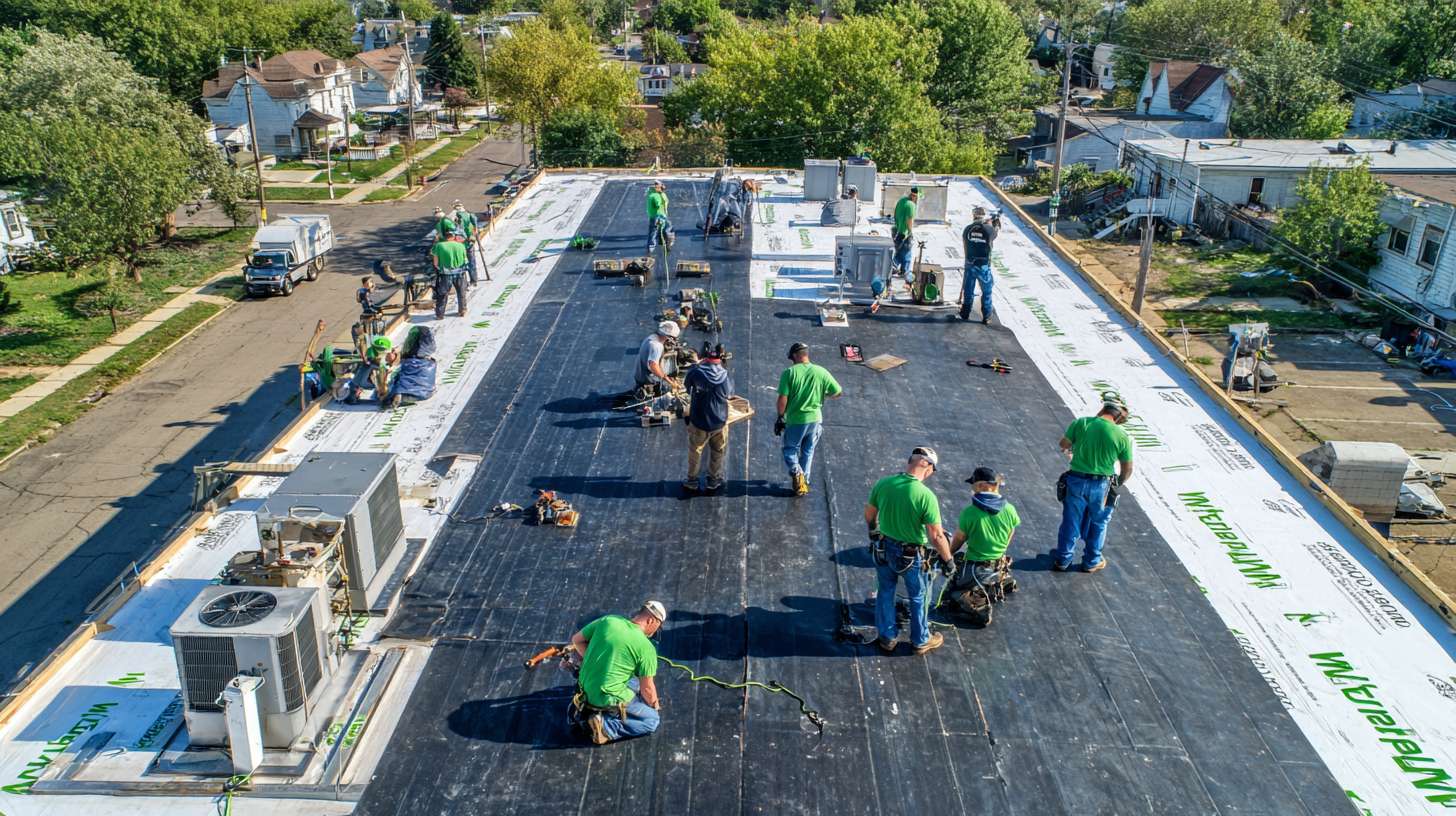 Flat roof balcony construction in Nassau County showing structural framework and support beams