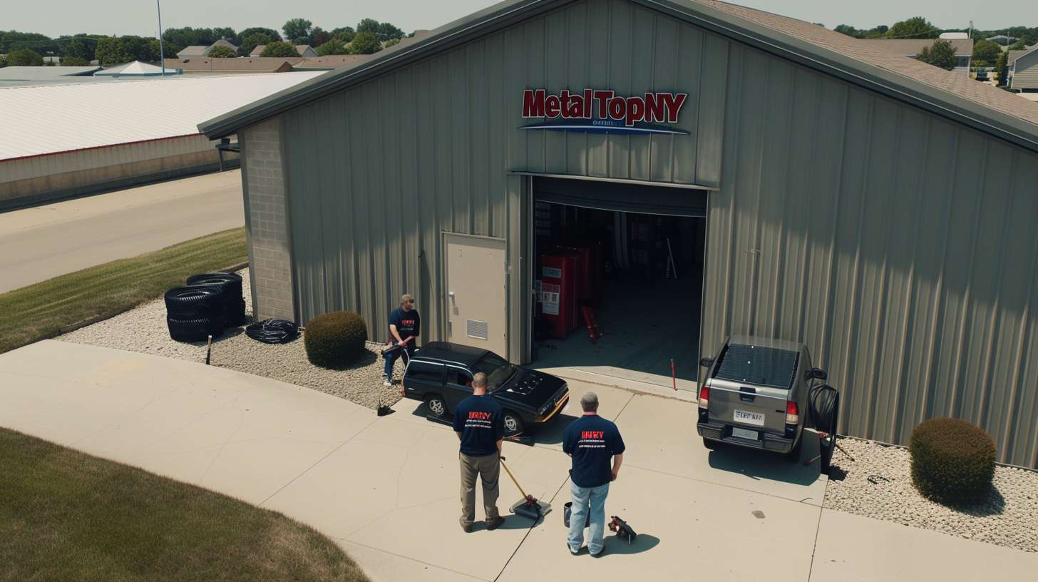 Professional roofer installing breather vents on flat commercial roof in Nassau County