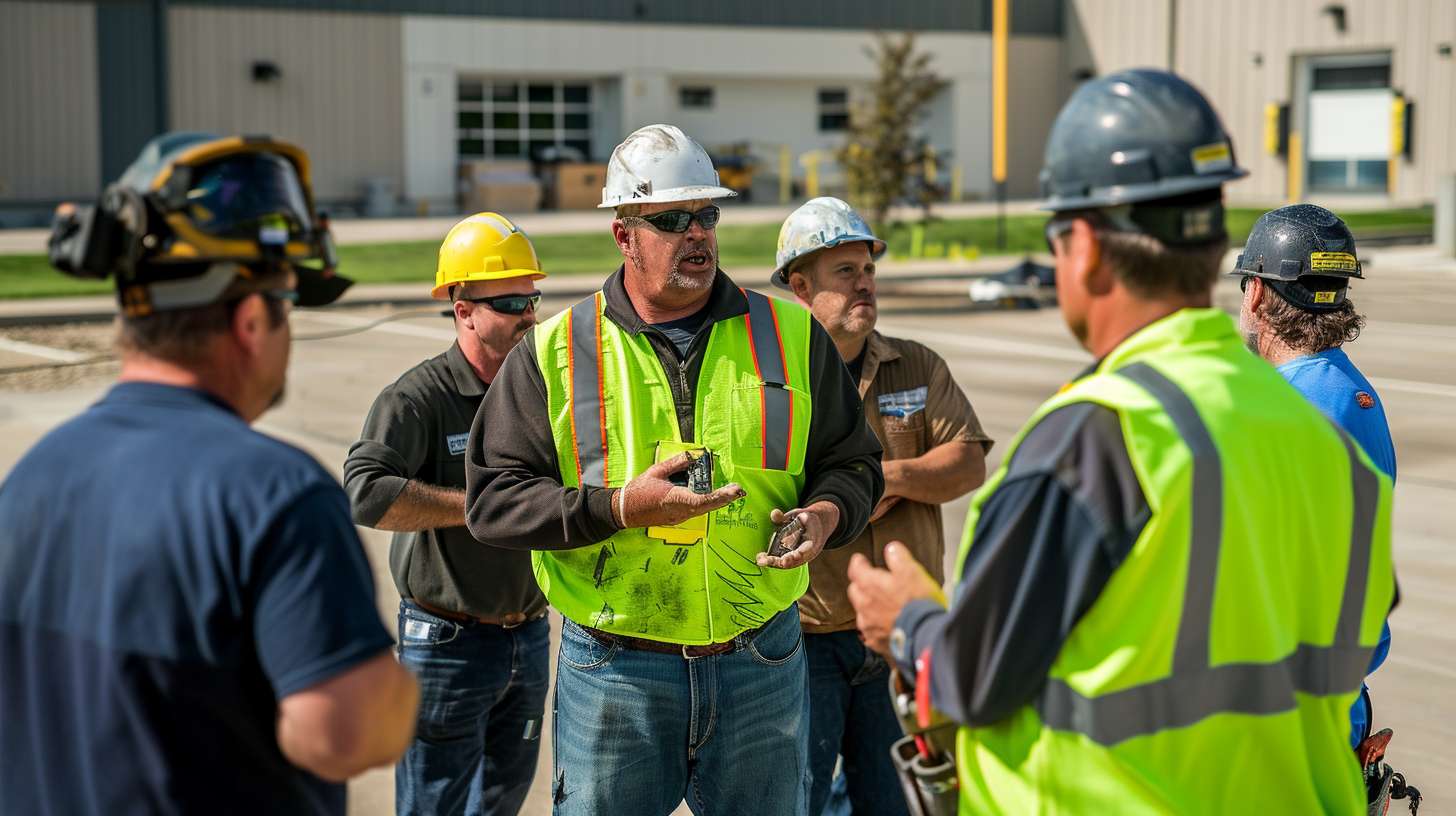 Professional contractor installing warm flat roof system on Nassau County building