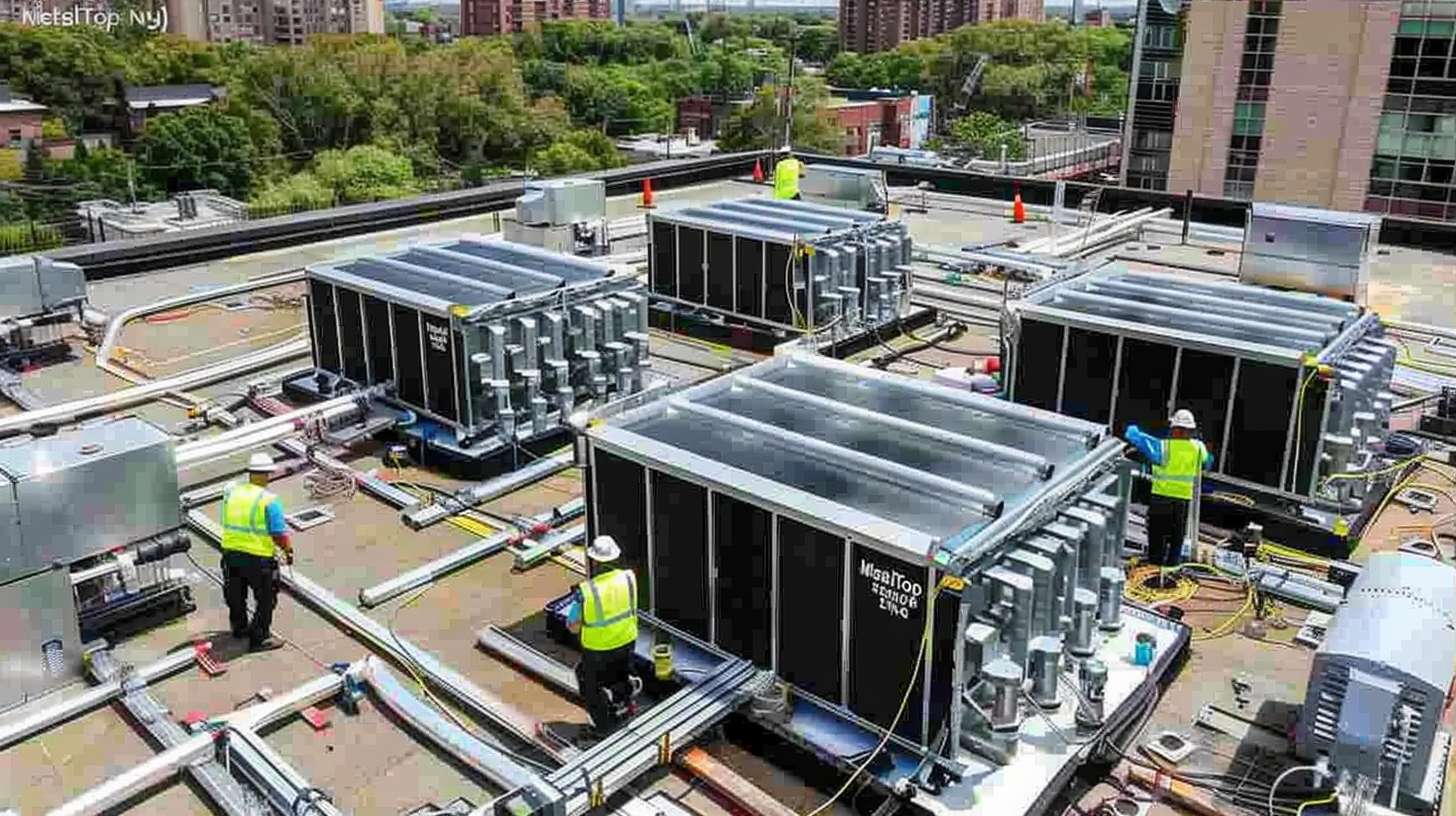 Professional roofer installing flat roofing membrane on commercial building in Freeport Completed flat roof repair with waterproof coating and modern materials Roofing crew inspecting flat roof damage and preparing surface for installation Close-up of seamless flat roof membrane installation with proper sealing Freeport commercial building with newly installed flat roof system