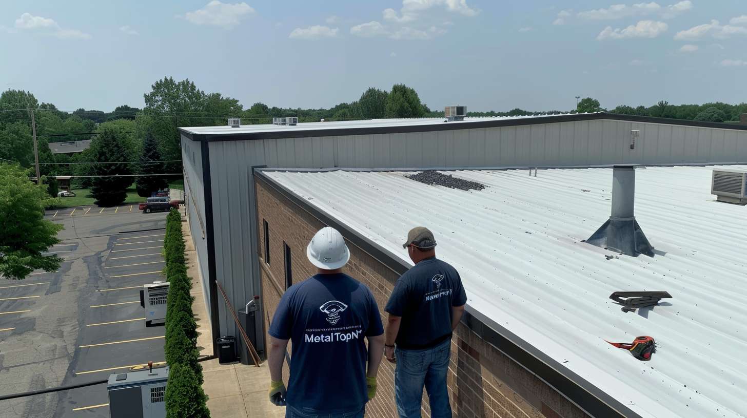 Flat roof replacement work being performed on a Nassau County residential building
