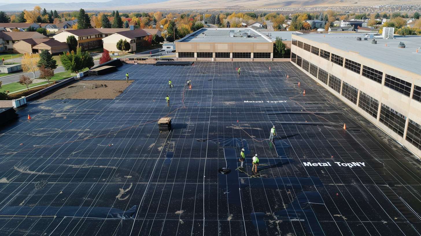 Professional flat roof installation and repair services in Lynbrook residential area