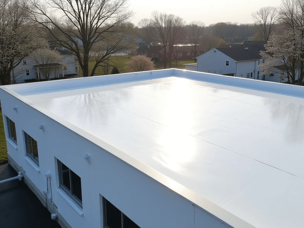 Flat Roof during Spring Season