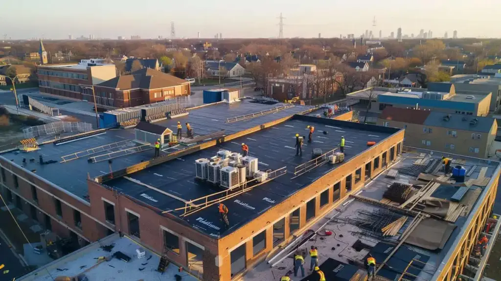 Platinum Flat Roofing Portrait image of flat roof in NY