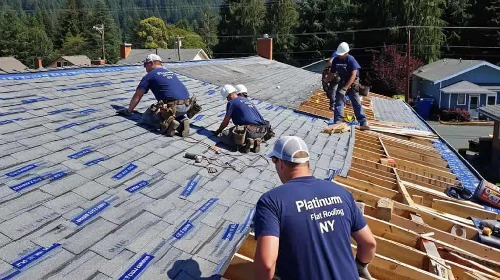 image of roofers doing roof restorations